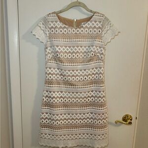 Eliza J mini white eyelet dress